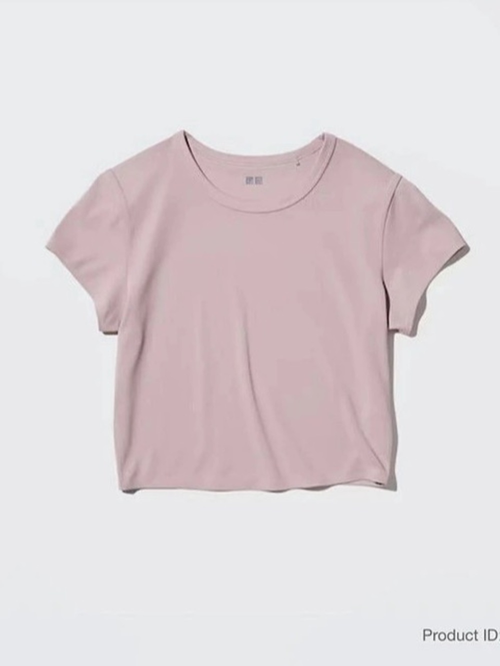 Uniqlo Ultra Stretch AIRism Cropped T-Shirt Pink Medium